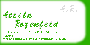 attila rozenfeld business card